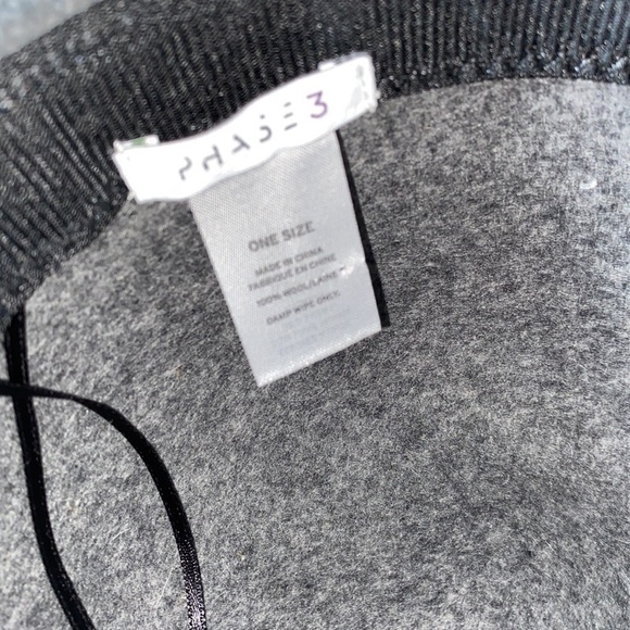 wool floppy hat phase 3 adjustable like new gray black detail - Picture 5 of 7